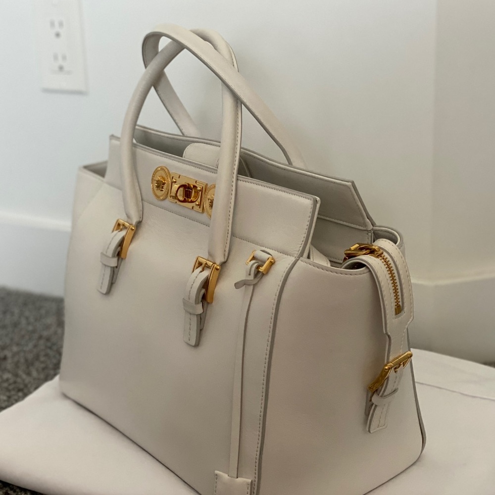 White Versace Borsa Vitello